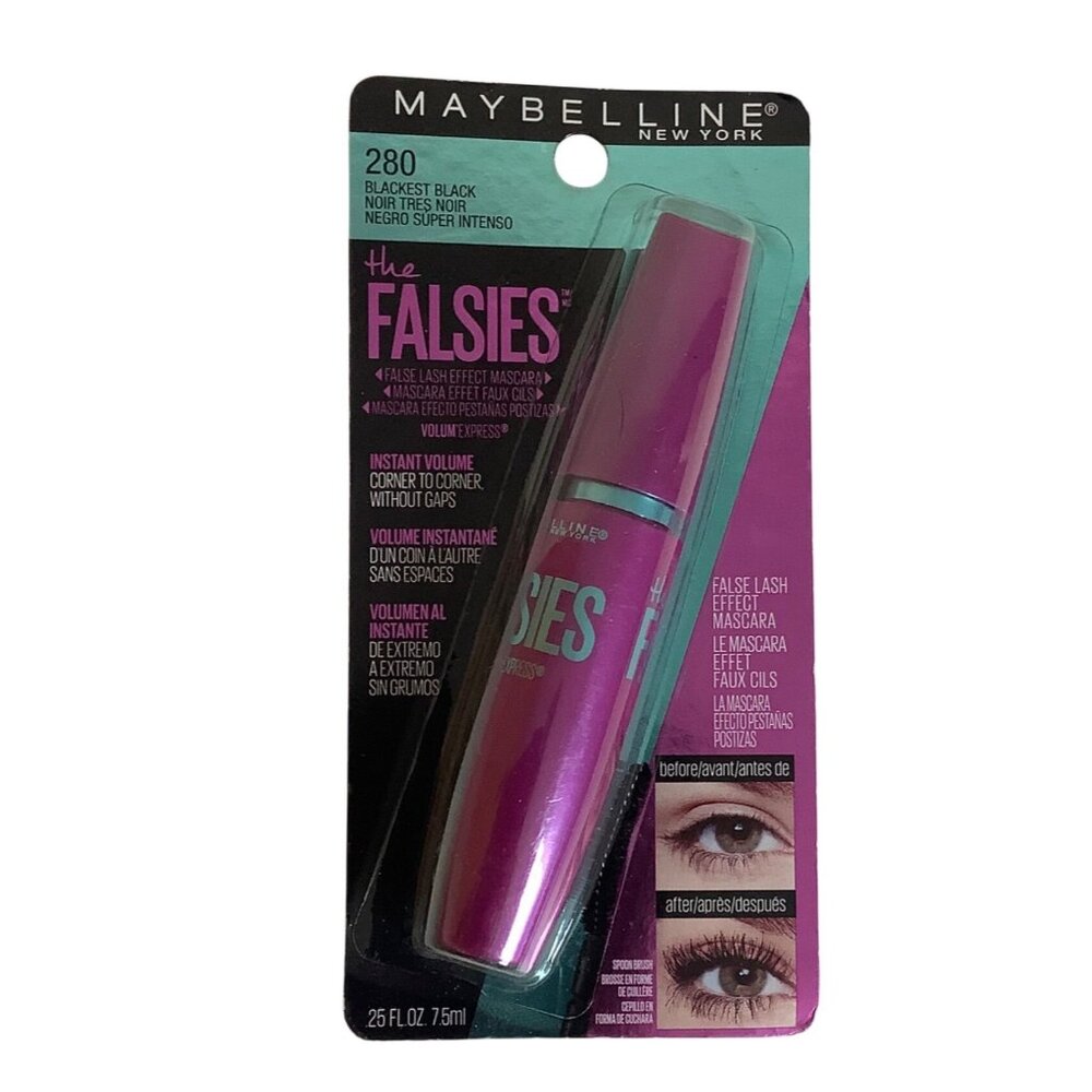 Maybelline The Falsies Washable Mascara Blackest Black 280 0.25 Fl Oz Volumizing